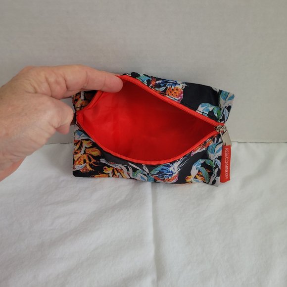 Rebecca Minkoff X Ipsy Navy Multi-Colored Floral Small Cosmetic Bag 7 x 5 inches - Picture 5 of 5